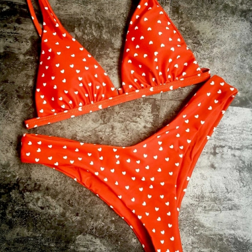 Heart Polkadot Bikini